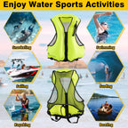 Soly Swim Vests For Adults,Buoyancy Aid Swim Jackets,Portable Inflatable Snorkel Vest, Snorkeling Vest For Kayaking Canoeing,For