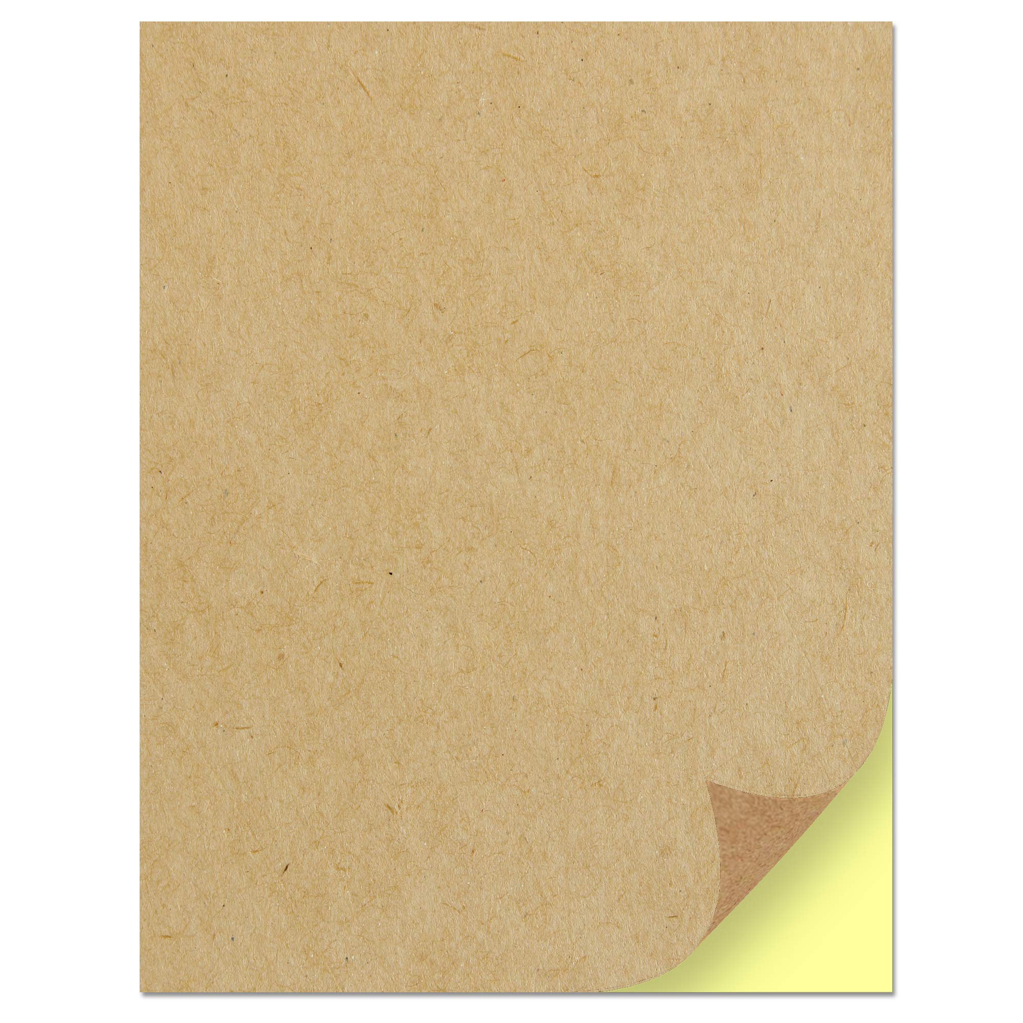30 Sheets, Kraft Sticker Paper Labels, Laserinkjet Printing - Letter Size (85 X 11)
