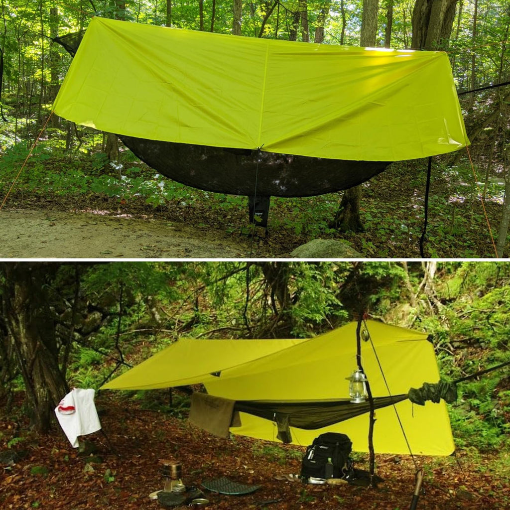 Azarxis Tent Tarp Waterproof Camping Tarpaulin Groundsheet Footprint For Hiking Backpacking (L, Green)