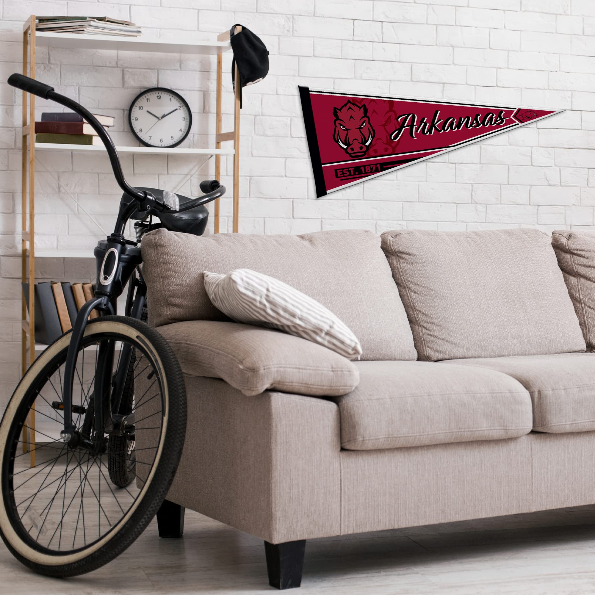 Rico Industries Ncaa Arkansas Razorbacks Classic 12'' X 30'' Felt Wall D  Cor Pennant - Great For Home/Bed Room/Man Cave D  Cor