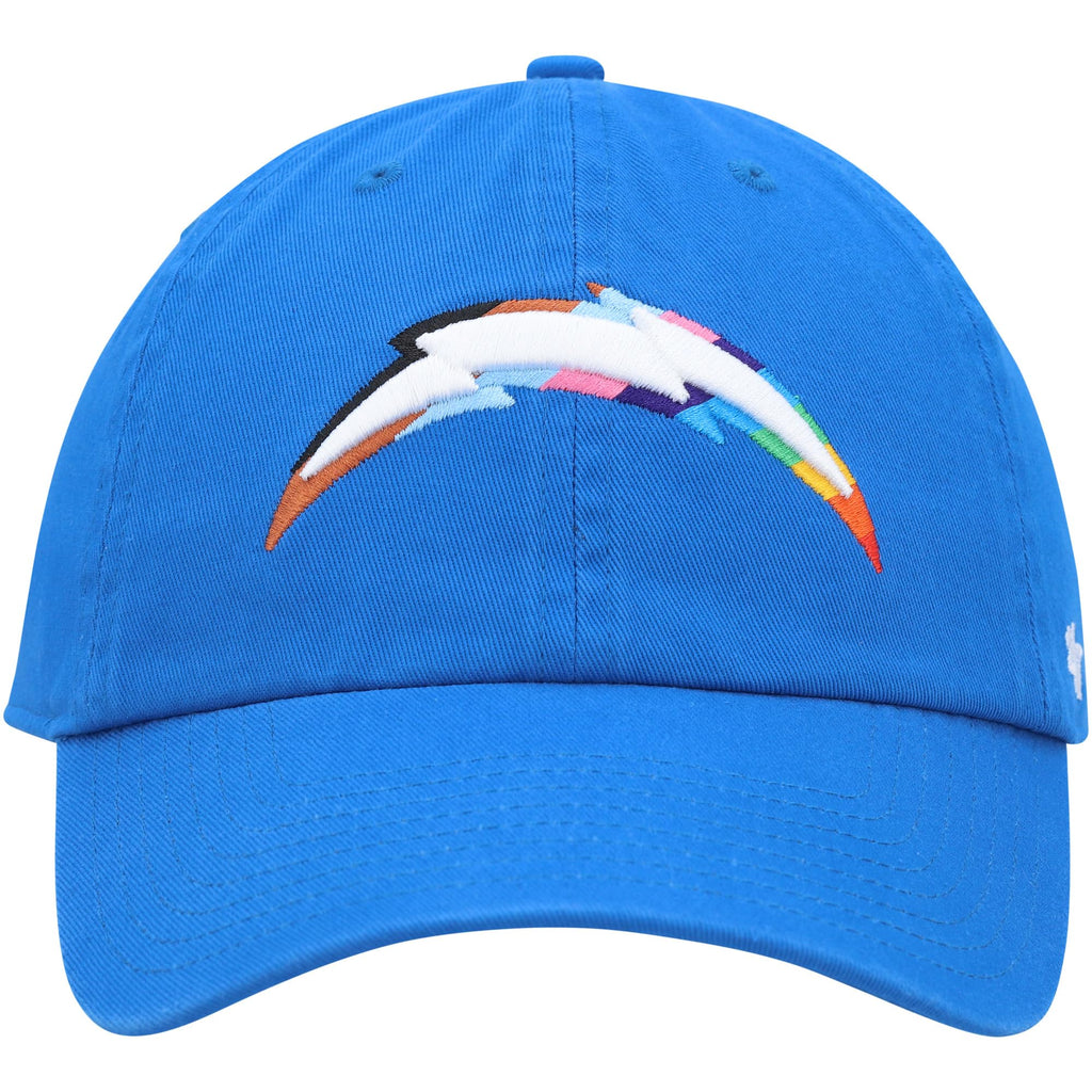 47 Men'S Powder Blue Los Angeles Chargers Pride Clean Up Adjustable Hat
