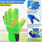 Jalunth Soccer Goalkeeper Goalie Gloves Kids Youth Goal Keeper Field Player Glove Boys Girls Ages 7-8 Years Old Anti-Slip Latex