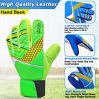 Jalunth Kids Youth Soccer Goalkeeper Goalie Gloves Boys Girls Goal Keeper Field Player Glove Ages 9-10 Years Old Anti-Slip Latex