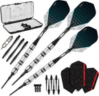 Viper Diamond 90% Tungsten Soft Tip Darts With Storage/Travel Case, Black Rings, 18 Grams