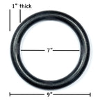 Ap Plus Ninja Warrior Rings - Set Of 2 Large Black Traverse Gymnastics Climbing, With Use On Obstacle Courses And Slack Lines, O