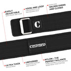 Contraband Black Label 4010 4 Inch Nylon Weight Lifting Belt W/Hook & Loop | Heavy Duty Weight Belt And Back Support Belt For We