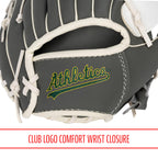 Franklin Sports Mlb Youth Teeball Glove + Foam Ball Set - Kids Oakland Athletics Baseball + Teeball Mitt And Ball - Perfect Firs