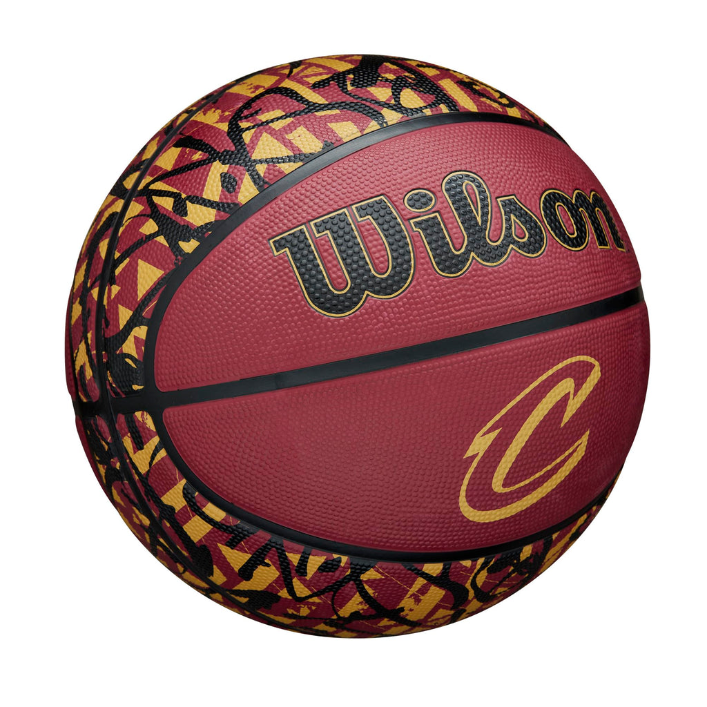 Wilson Nba Team Graffiti Basketball - Cleveland Cavaliers, Size 7-29.5''