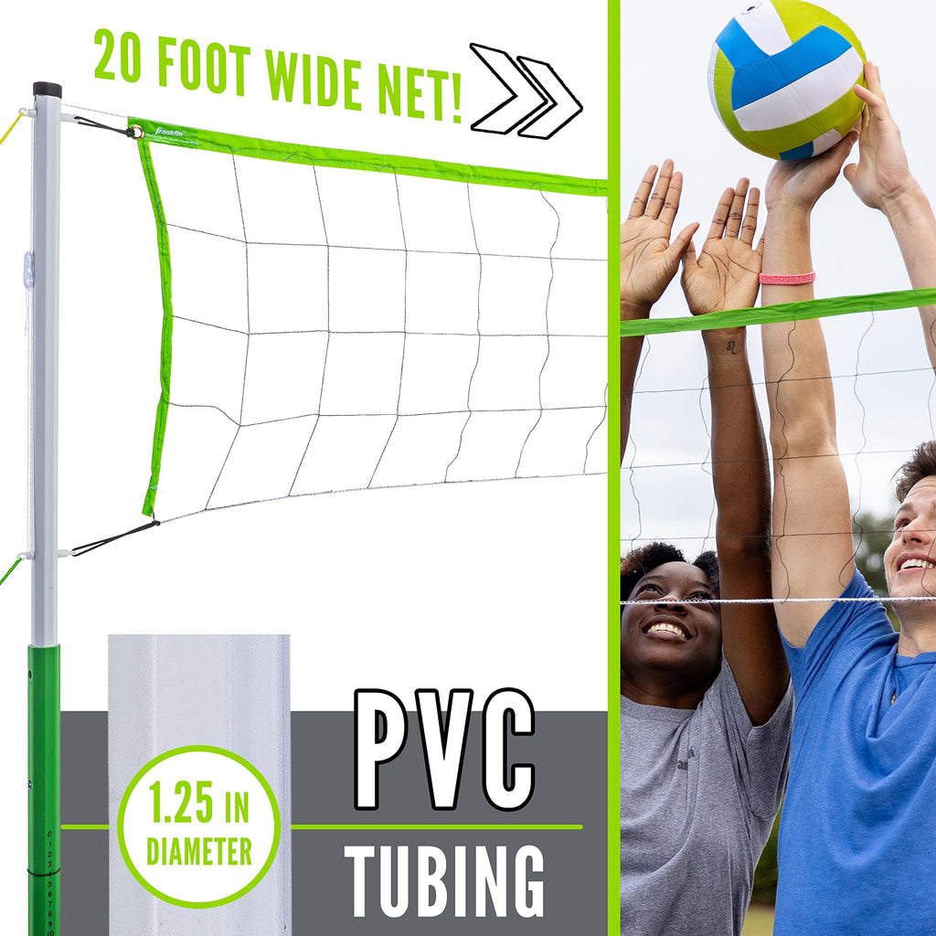 Franklin Sports Volleyball Set - Beach And Backyard Volleyball Net Set - Portable Volleyball Net And Ball Set With Poles And Gro