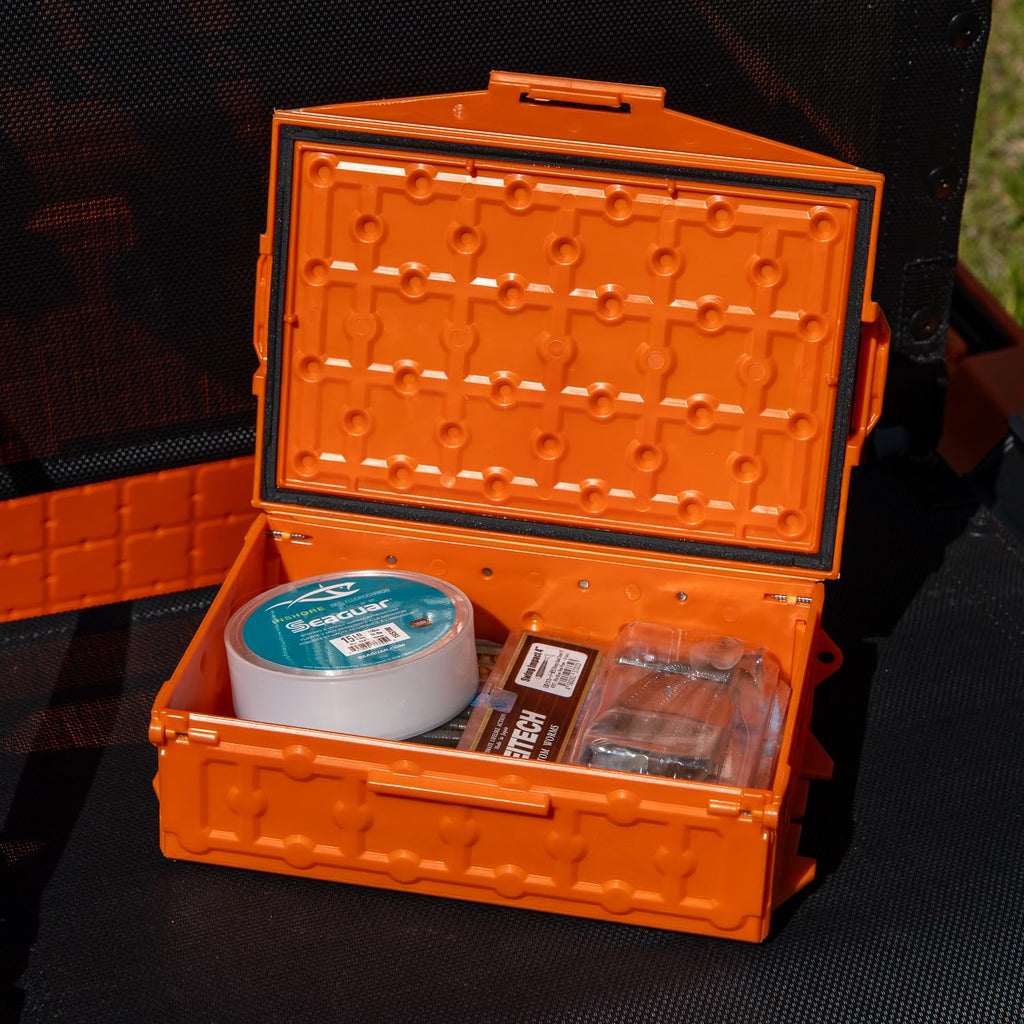 Yakattack Tracpak Stackable Storage Box - Yakattack Orange | Kayak Fishing Gear Storage | Fits Geartrac & Mightymount | Kayak Ac