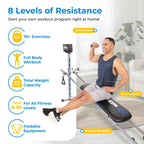 Total Gym Apex G3 Versatile Indoor Home Gym Workout Total Body Strength Training Fitness Equipment With 8 Levels Of Resistance A