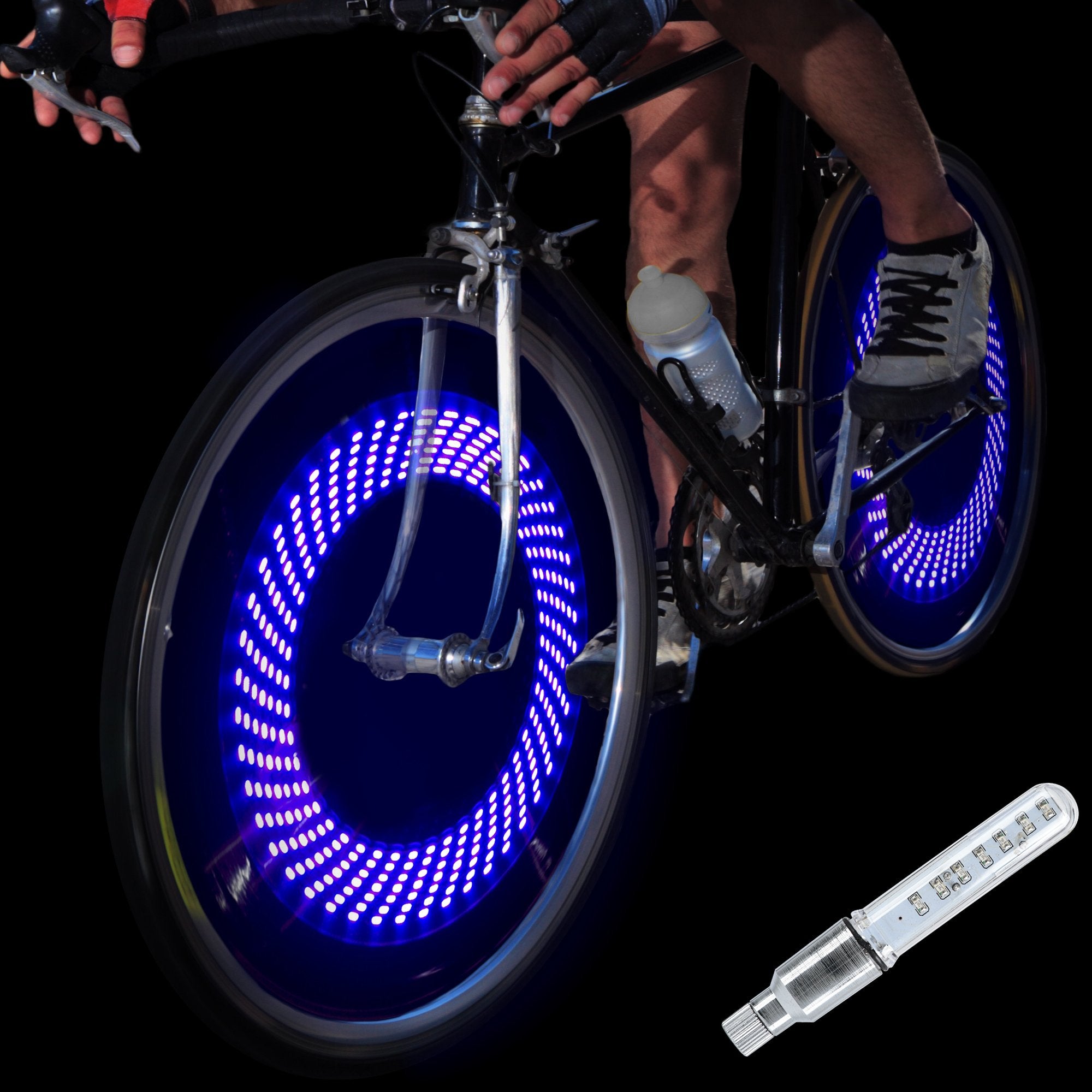 DAWAY A08 Bike Tire Valve Stem Light - Bright Led Auto Bicycle Wheel Lights, Waterproof, Cool Safety Bycicle Spoke Accessories f