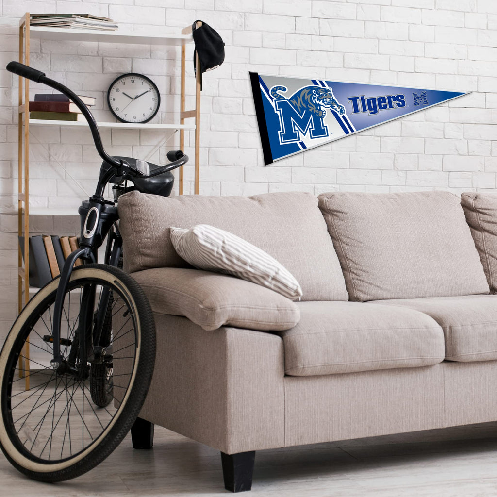 Rico Industries Ncaa Memphis Tigers Primary 12'' X 30'' Felt Wall D  Cor Pennant - Great For Home/Bed Room/Man Cave D  Cor