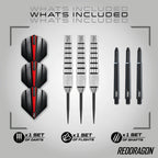 Red Dragon Sidewinder: 30G Flightmaster - 80% Tungsten Steel Darts With Flights And Stems