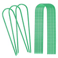 10''X2'' Trampolines Wind Stakes Green Heavy Duty U Shape Steel Garden Stakes Ground Anchors With Sharp End For Camping Tent, Ga