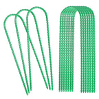 10''X2'' Trampolines Wind Stakes Green Heavy Duty U Shape Steel Garden Stakes Ground Anchors With Sharp End For Camping Tent, Ga