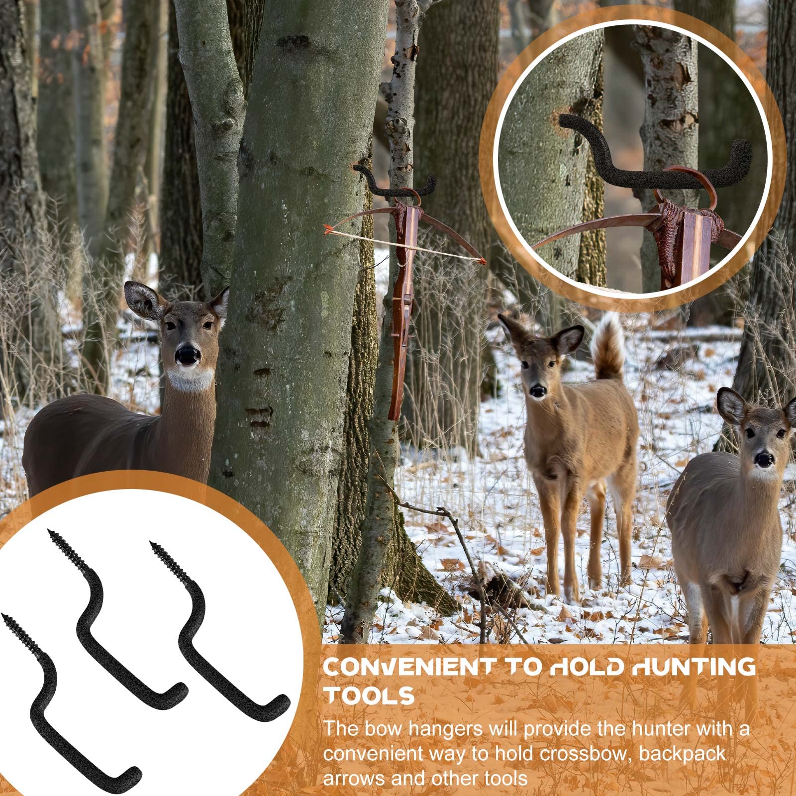 Amylove 20 Pcs Bow Hangers For Tree Stand Bow Hooks For Hunting Archery Bow Hunting Accessories Tree Stand Accessories Bow Gear