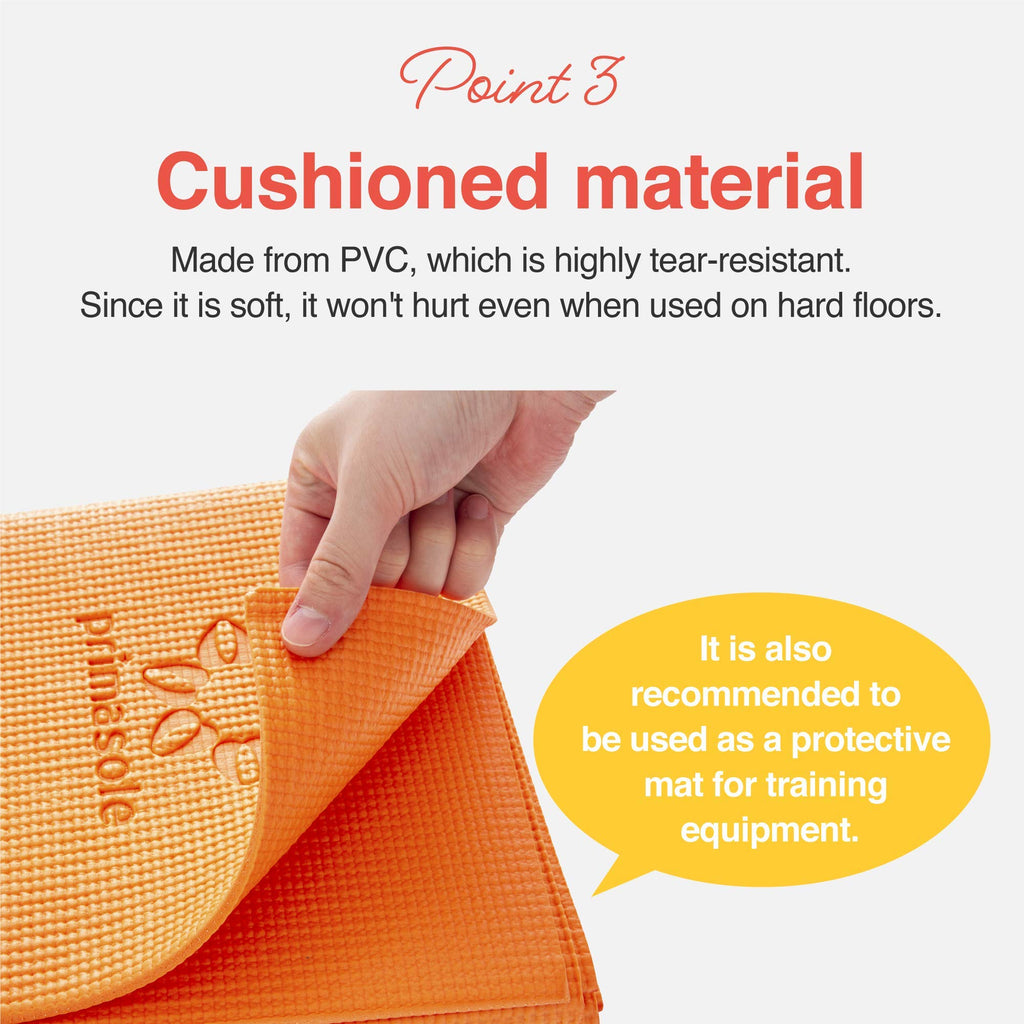 Primasole Folding Travel Yoga Mat Foldable Light Weight Easy To Carry To Workout Fitness Class Beach Park Travel Picnics 4Mm Thi