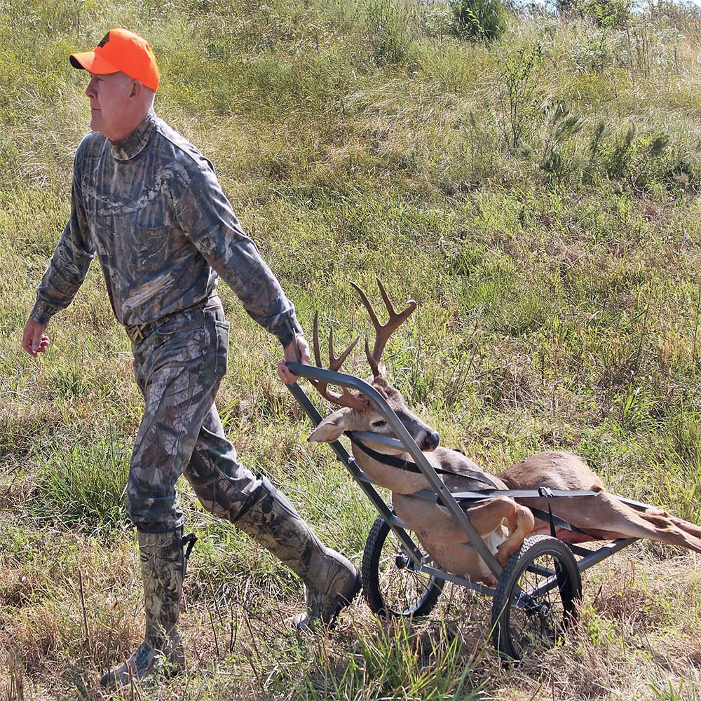Guide Gear Aluminum Game Cart Deer Hauler Tree Hauling Hunting Gear Equipment With Wheels