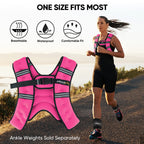 APEXUP 10lbs Weighted Vest Men Women, Weight Vest for Women Workout Equipment for Strength Training Running (Pink)