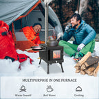 Huskfirm Wood Burning Stove,Tent Stove For Heating,Folding Portable Wood Stove For Tent,Cooking,Courtyard,Camping Stove Include