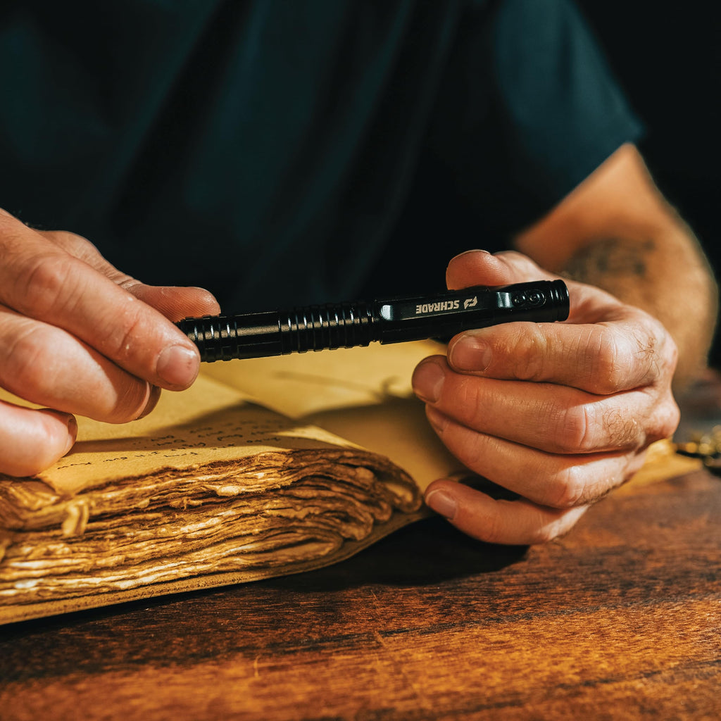 Schrade Delta Class Reckon Ultimate Pen With Refillable, Screw-Off Design And Tactical Build For Outdoor Survival, Self Defense