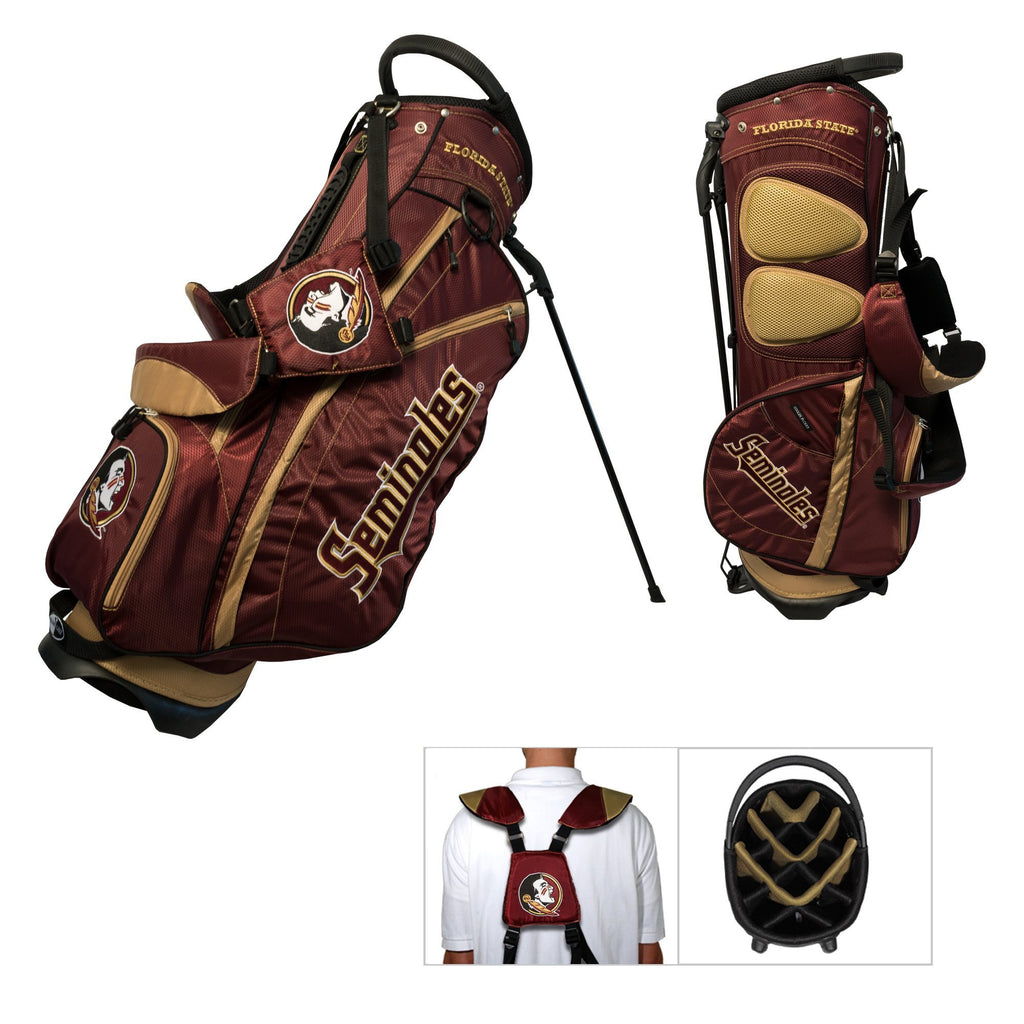 Team Golf Ncaa Florida State Seminoles Fairway Golf Stand Bag, Lightweight, 14-Way Top, Spring Action Stand, Insulated Cooler Po