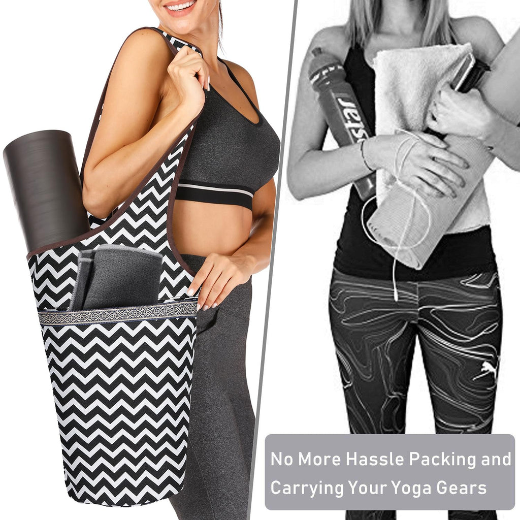 Ewedoos Yoga Mat Bag Yoga Bags With Large Size Pocket And Zipper Pocket, Fit Most Size Mats
