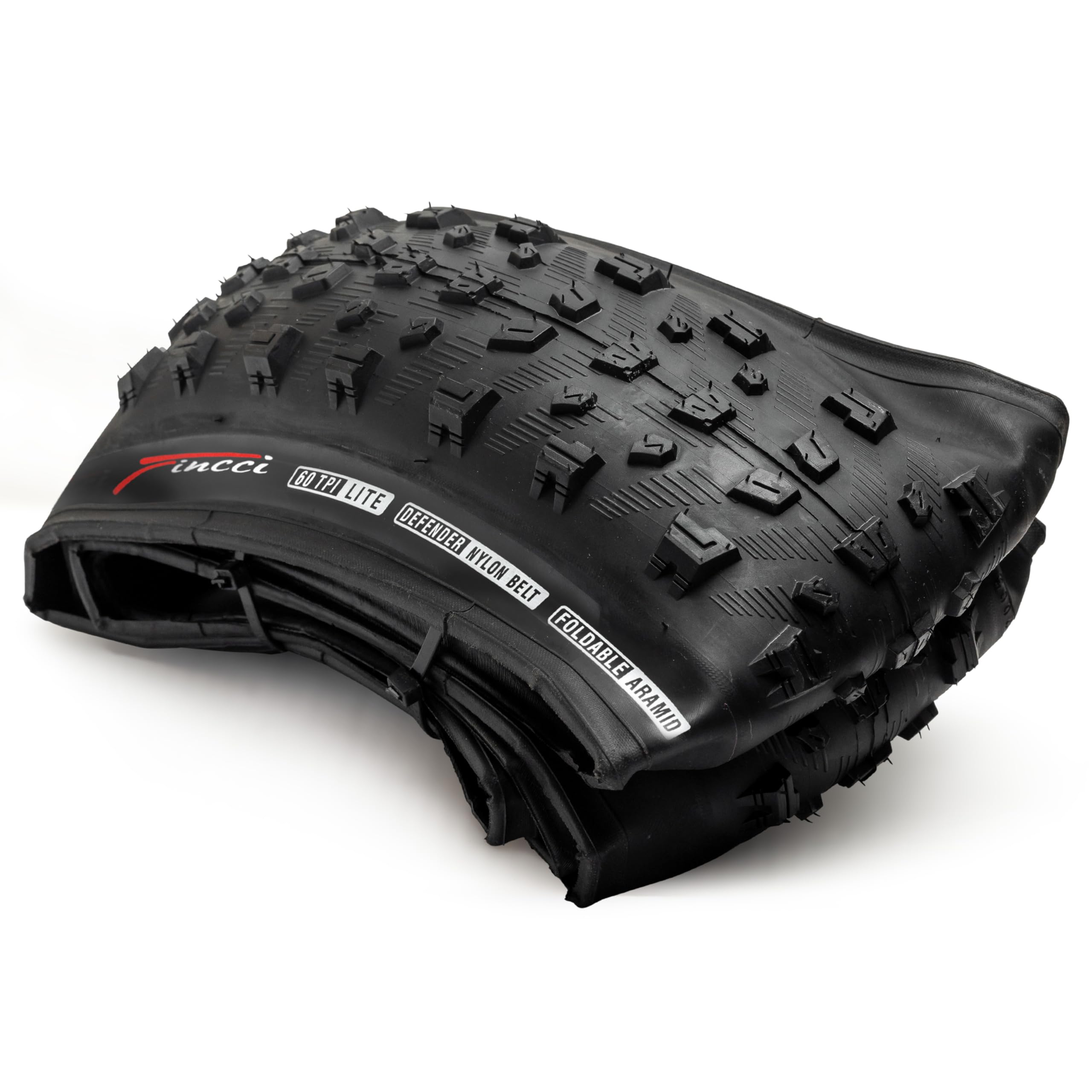 Fincci Pair 29 X 26 Inch 68-622 Etrto Folding Bike Tires With Nylon Protection, 60 Tpi For Mountain, Mtb, Downhill Xcenduro Trai