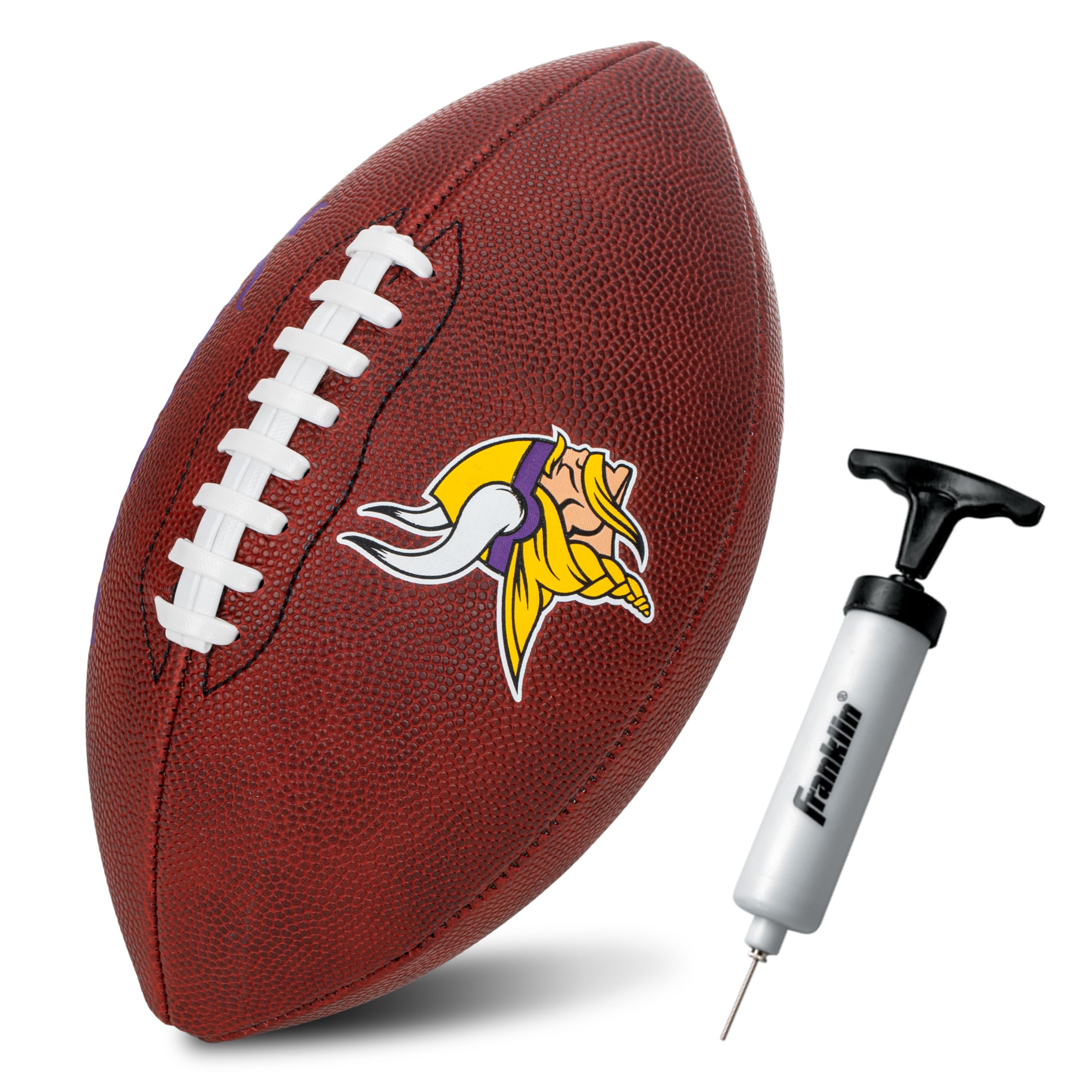 Franklin Sports Nfl Minnesota Vikings Football - Youth Junior Size Football For Kids - Official Nfl Team Logo + Colors Youth Bal
