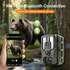 Trail Camera With Night Vision Motion Activated Waterproof, 4K 48Mp Wifi Bluetooth Game Camera, 0.1S Trigger Ip66 Trail Cam With
