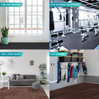 Yes4All 6Lwd Interlocking Eva Borders  Foam Floor Mats For Gym Equipment (24 Grey 6 Pcs), I. 12 Square Feet (12 Tiles) -Walnut W