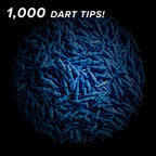 Viper Dart Accessory: Tufflex S.S. (Super Short) 2Ba Thread Soft Tip Dart Points, Blue, 1000 Pack