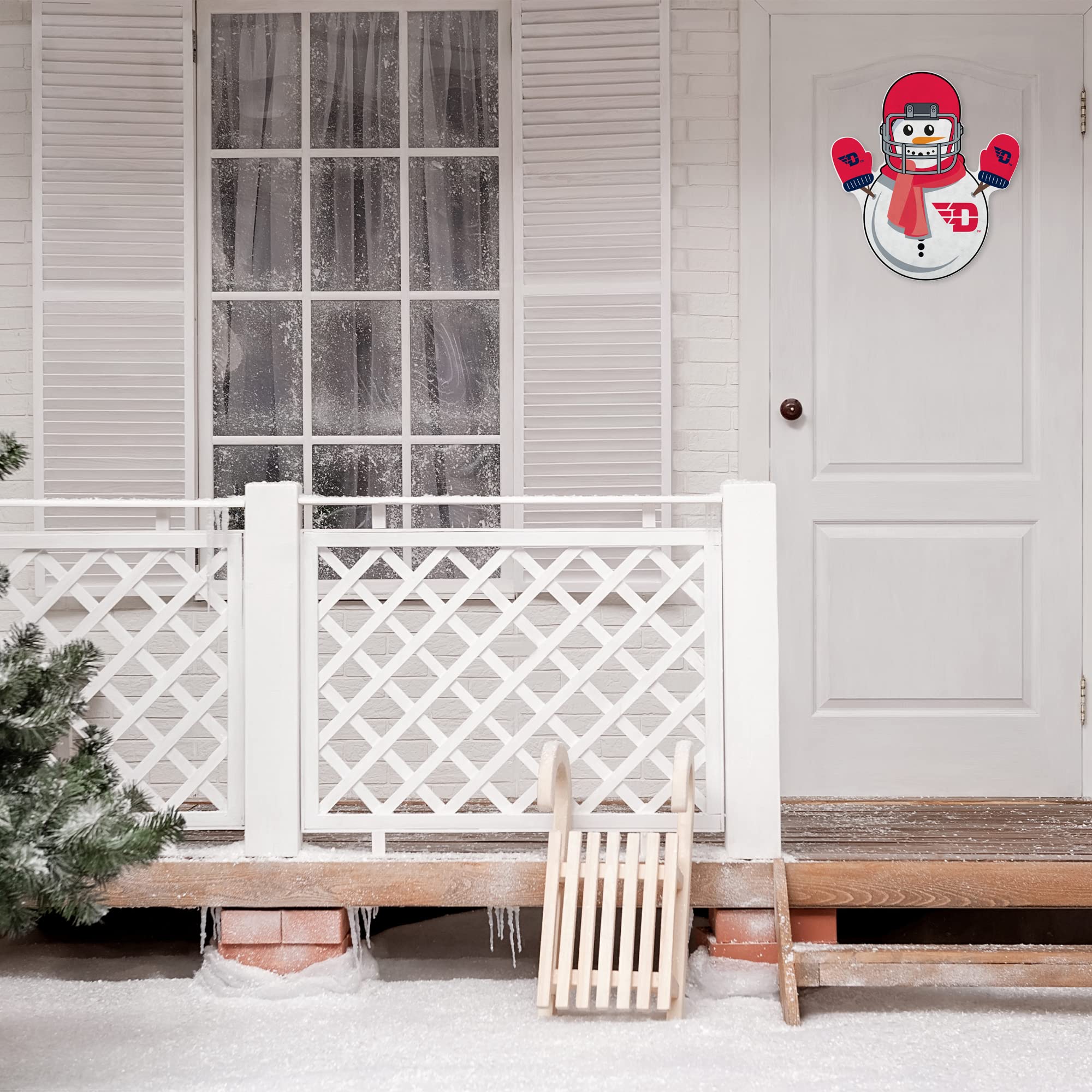 Rico Industries Ncaa Dayton Flyers Snowman Shape Cut Pennant - Home And Living Room D  Cor - Soft Felt Ez To Hang