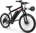 Totguard Electric Bike, Bike For Adults 26'' Ebike With 350W Motor, 19.8Mph Mountain Lockable Suspension Fork, Removable 36V/10.