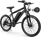 Totguard Electric Bike, Bike For Adults 26'' Ebike With 350W Motor, 19.8Mph Mountain Lockable Suspension Fork, Removable 36V/10.