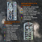 Pskook 12 Pcs Survival Multitool Card Emergency Camping Tool Edc Kit In Your Wallet Outdoor Hunting Fishing Hiking Gear