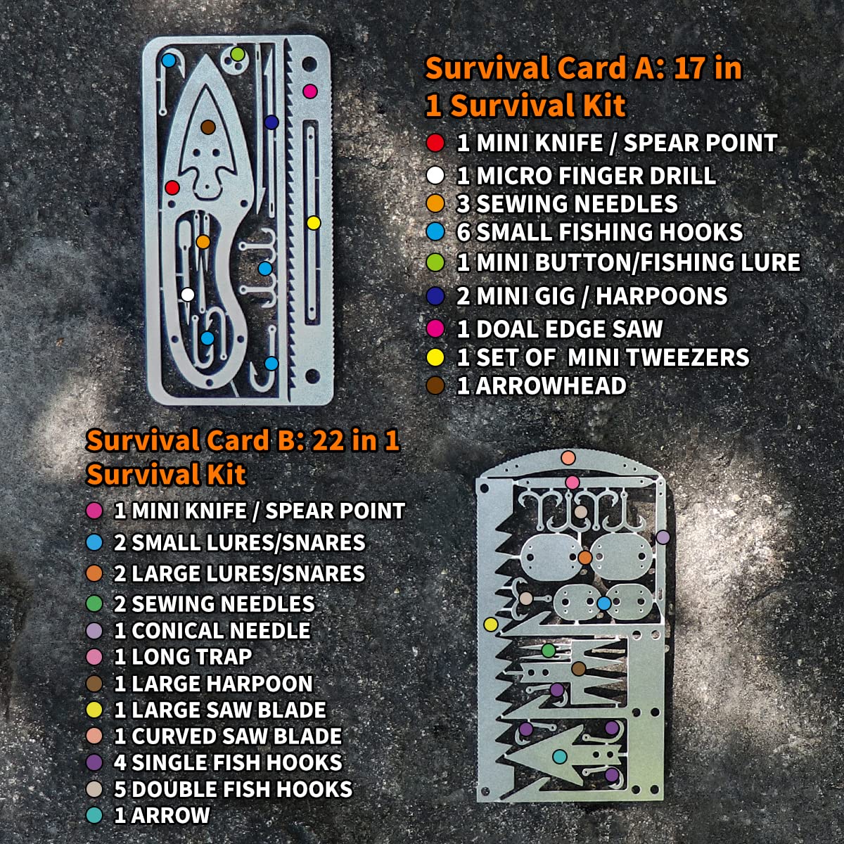 Pskook 12 Pcs Survival Multitool Card Emergency Camping Tool Edc Kit In Your Wallet Outdoor Hunting Fishing Hiking Gear