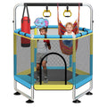 60 Trampoline for Kids, Upgrade Full Anti-Rust 440lbs Indoor Outdoor Toddler Trampoline with Net, Adjustable Trampolines with An
