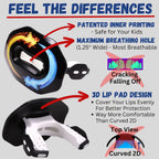 Oral Mart Football Mouth Guard (Ice & Fire) - Lip Guard Mouthpiece - Football Mouthguard Pacifier Protector With Detachable Stra