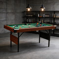 KEIKI 5.3FT Portable Pool Table, Foldable Billiards Table for Home Game Room, Complete Accessories Included, Space-Saving Design