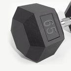 Lionscool Hex Dumbbell (65Lb Single) Black