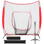 Hikeen Baseball Softball Net,7 '  7 'Baseball Practice Net With Baseball Tee For Hitting And Pitching Portable Backstop With Car