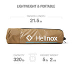 Helinox Cot One Lightweight, Compact, Collapsible, Portable Camping Cot, Regular, Coyote Tan