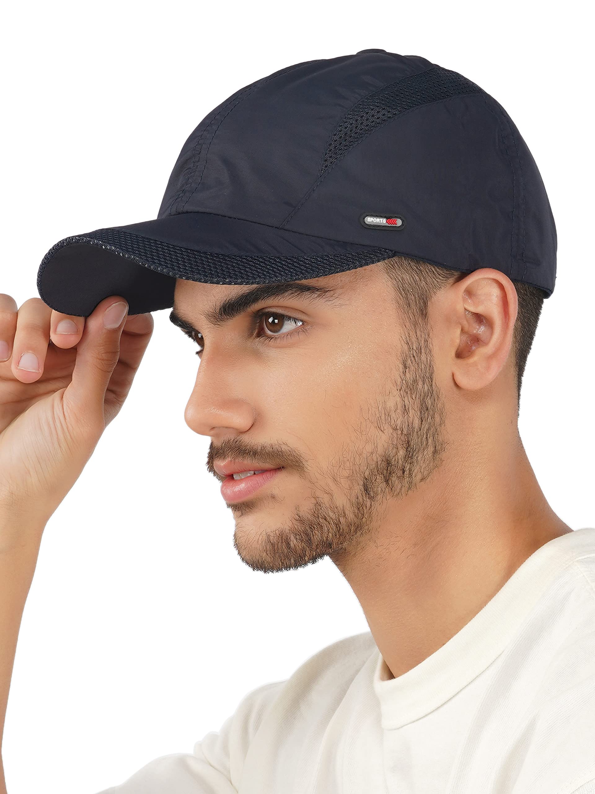 Isweven Polyester Cap For Men Women Unisex Topi|BoyS GirlS Skull Caps|Adjustable Size Buckle Closure Summer Sports Cricket Gym