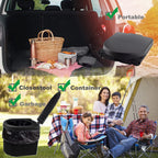 Sfsumart Portable Toilet For Camping, Foldable Camping Toilet For Adults, Emergency Potty, 12Pc Toilet Bags For Outdoor, Car Tra