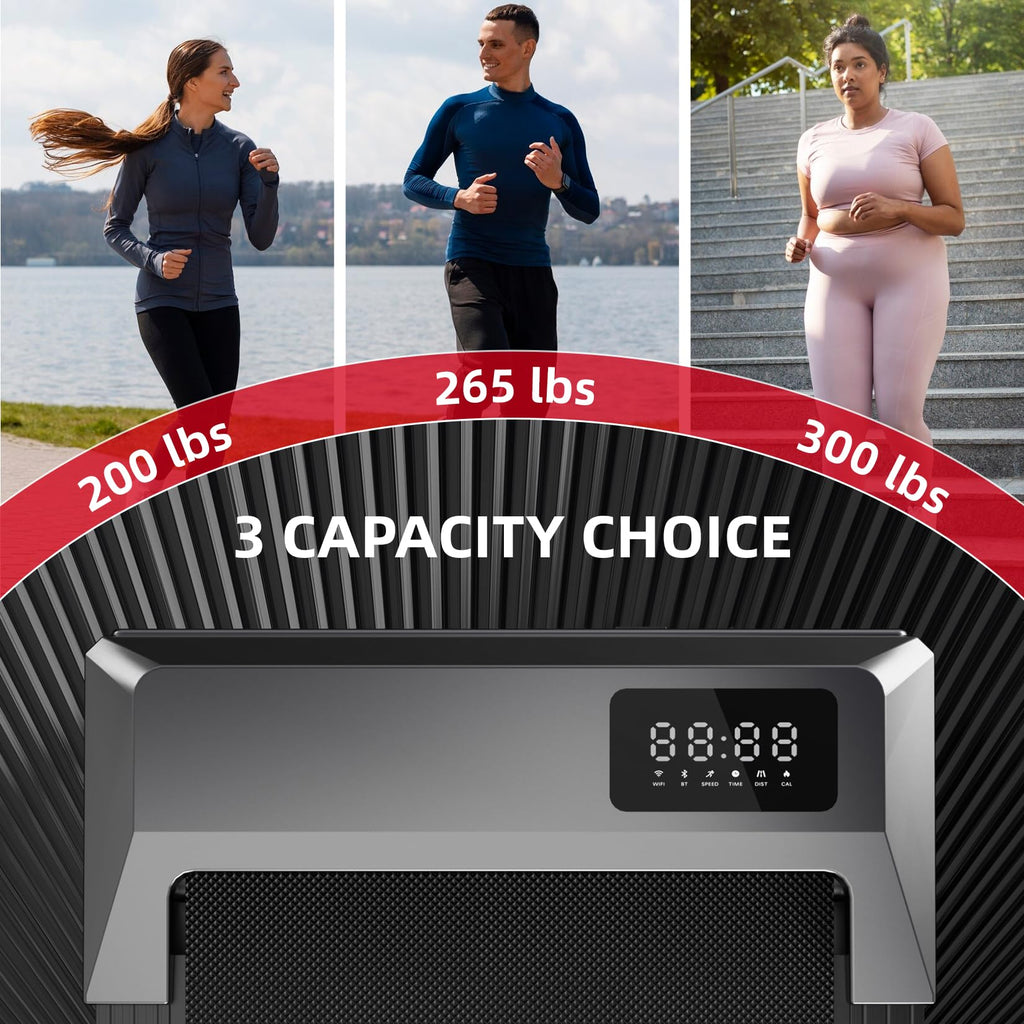Deerrun Walking Pad, 2025 Smart Under Desk Treadmill, Treadmills For Home/Office, 2 In 1 Walking Pads Treadmill With Led Dispaly