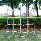 Climbing Net For Kids Outdoor, Portable Ninja Cargo Net Rope Ladder Monkey Bars For Ninja Slackline, Jungle Gyms, Swing Set, Nin