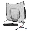 Powernet Baseball Softball Practice Net 7X7 With Travel Tee  Practice Hitting, Pitching, Batting, Fielding  Portable Backstop (B
