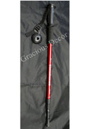 Gracious Decor Expandable Walking Hiking Trekking Pole Cane Stick With Compass On Grip Wrist Strap Available 4 Colors (Red#3)